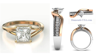 Princess cut diamond engagement rings